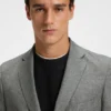 Slim-Fit-Jacke aus Schurwolle mit feinem Muster