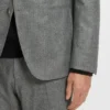 Slim-Fit-Jacke aus Schurwolle mit feinem Muster