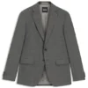 Slim-Fit-Jacke aus Schurwolle mit feinem Muster