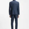 Slim-Fit-Jacke aus Schurwolle, Seide und Leinen