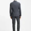 Slim-Fit-Jacke aus Schurwolle, Seide und Leinen