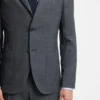 Slim-Fit-Jacke aus Schurwolle, Seide und Leinen