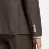 Slim-Fit-Jacke aus Schurwolle, Seide und Leinen