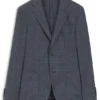 Slim-Fit-Jacke aus Schurwolle, Seide und Leinen