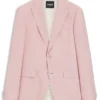 Slim-Fit-Jacke aus Schurwolle, Seide und Leinen