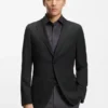 Slim-Fit-Jacke aus Schurwolle und Seide