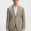 Slim-Fit-Jacke aus Schurwolle und Seide
