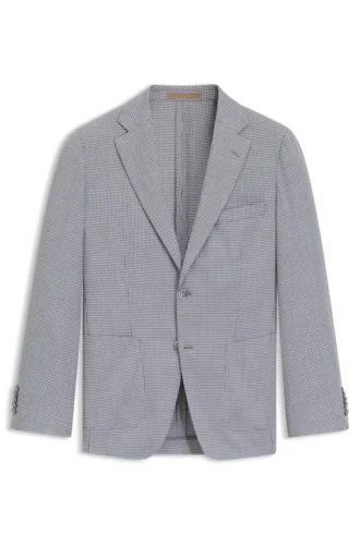 Slim-Fit-Jacke aus Schurwolle und Seide