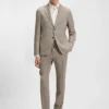 Slim-Fit-Jacke aus Schurwolle und Seide