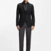 Slim-Fit-Jacke aus Schurwolle und Seide