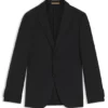 Slim-Fit-Jacke aus Schurwolle und Seide