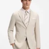 Slim-Fit-Jacke aus Seersucker in Wollmischung