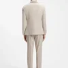 Slim-Fit-Jacke aus Seersucker in Wollmischung