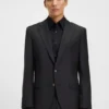 Slim-Fit-Jacke aus Stretchwolle