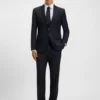 Slim-Fit-Jacke aus Stretchwolle