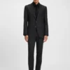 Slim-Fit-Jacke aus Stretchwolle