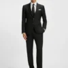 Slim-Fit-Jacke aus Stretchwolle