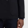 Slim-Fit-Jacke aus Stretchwolle mit feinem Muster