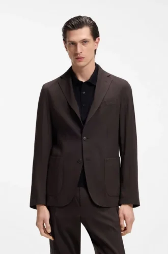 Slim-Fit-Jacke aus Tech Linen