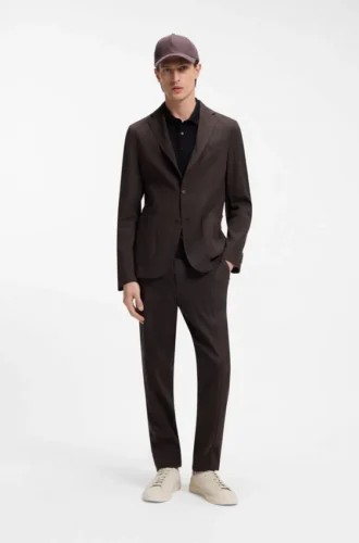 Slim-Fit-Jacke aus Tech Linen