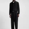 Slim-Fit-Jacke aus Twill aus Wollmischung
