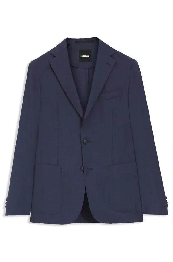 Slim-Fit-Jacke aus waschbarer Schurwolle Slim-Fit-Jacke aus waschbarer Schurwolle