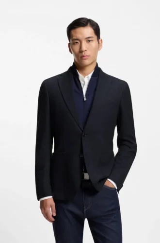 Slim-Fit-Jacke mit integrierter Weste