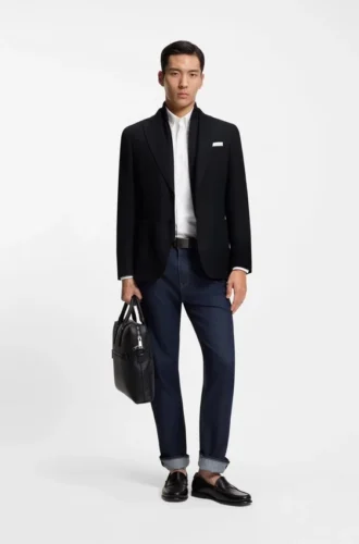 Slim-Fit-Jacke mit integrierter Weste