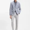 Slim-Fit-Jacke mit Puppytooth-Muster