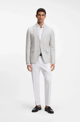 Slim-Fit-Jacke mit Puppytooth-Muster