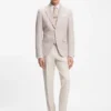 Slim-Fit-Jacke mit Puppytooth-Muster