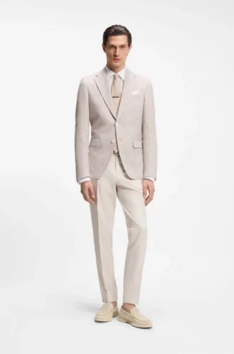 Slim-Fit-Jacke mit Puppytooth-Muster