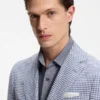 Slim-Fit-Jacke mit Puppytooth-Muster