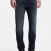 Slim-Fit-Jeans aus dunkelblauem Stretch-Denim