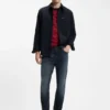 Slim-Fit-Jeans aus dunkelblauem Stretch-Denim