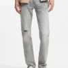 Slim-Fit-Jeans aus grauem Denim im Used-Look