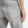 Slim-Fit-Jeans aus grauem Denim im Used-Look
