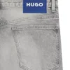 Slim-Fit-Jeans aus grauem Denim im Used-Look