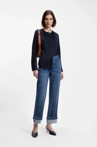 Slim-Fit-Jeans aus Indigo-Stretch-Denim