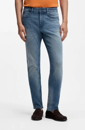 Slim-Fit-Jeans „Delaware“ aus blauem, leichtem Denim