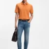 Slim-Fit-Jeans „Delaware“ aus blauem, leichtem Denim