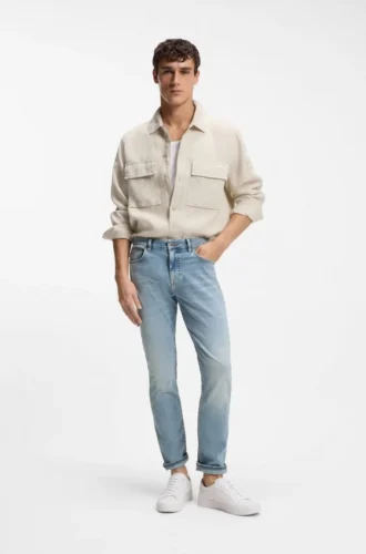 Slim-Fit-Jeans „Delaware“ aus blauem Soft-Motion-Denim