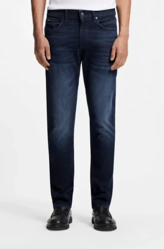 Slim-Fit-Jeans „Delaware“ aus dunkelblauem Stretch-Denim