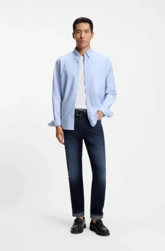 Slim-Fit-Jeans „Delaware“ aus dunkelblauem Stretch-Denim