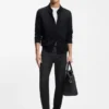 Slim-Fit-Jeans „Delaware“ in grauem, knitterfreiem Denim