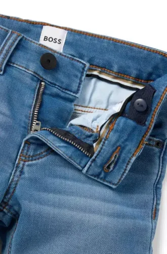 Slim-Fit-Jeans für Kinder aus blauem Stretch-Denim