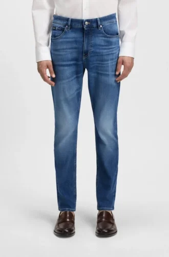 Slim-Fit-Jeans in Delaware-Blau aus Comfort-Stretch-Denim