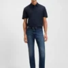 Slim-Fit-Jeans in Delaware-Blau aus Denim mit mechanischem Stretch