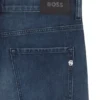 Slim-Fit-Jeans in Delaware-Blau aus Denim mit mechanischem Stretch