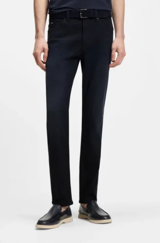 Slim-Fit-Jeans in Delaware-Blau aus gestricktem Denim